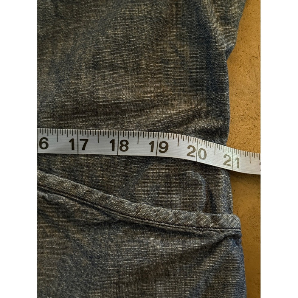 Duluth Trading Co L Womens Rootstock Chambray Utility Shirt Dress Organic Cotton - Picture 10 of 13